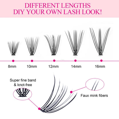 Fadvan DIY Eyelashes Clusters Lashes Natural