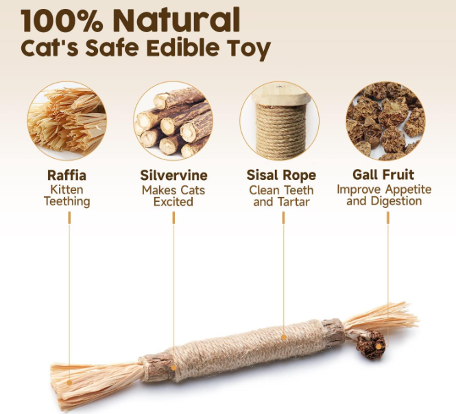 Premium Natural Silvervine Cat Dental Sticks