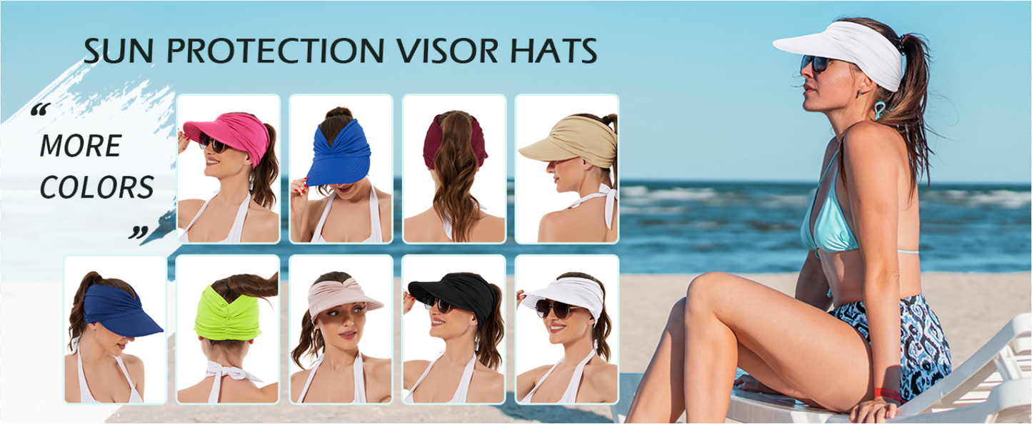 Solare Premium UV50+ Travel & Beach Visor